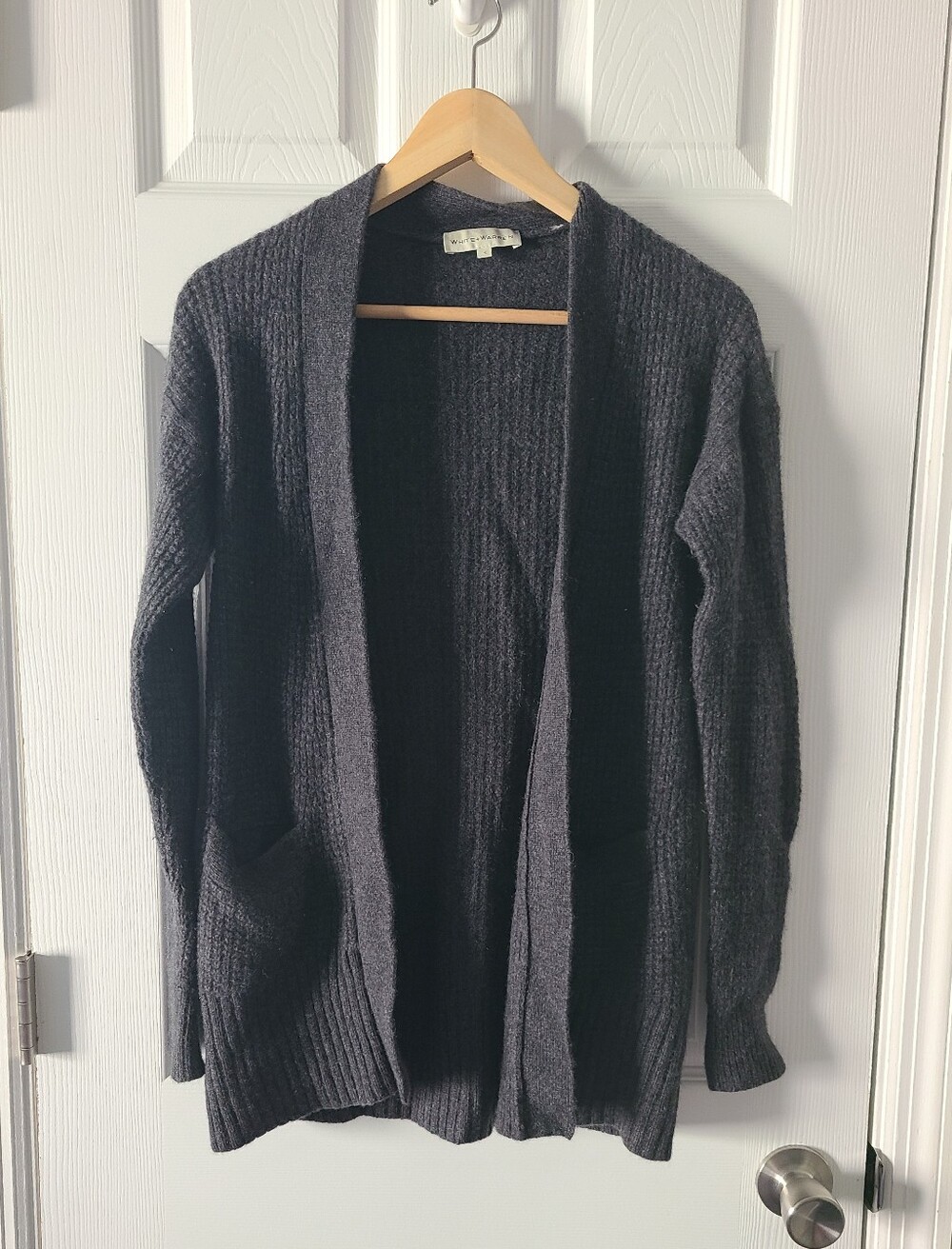 White + Warren Cahmere Open Cardigan